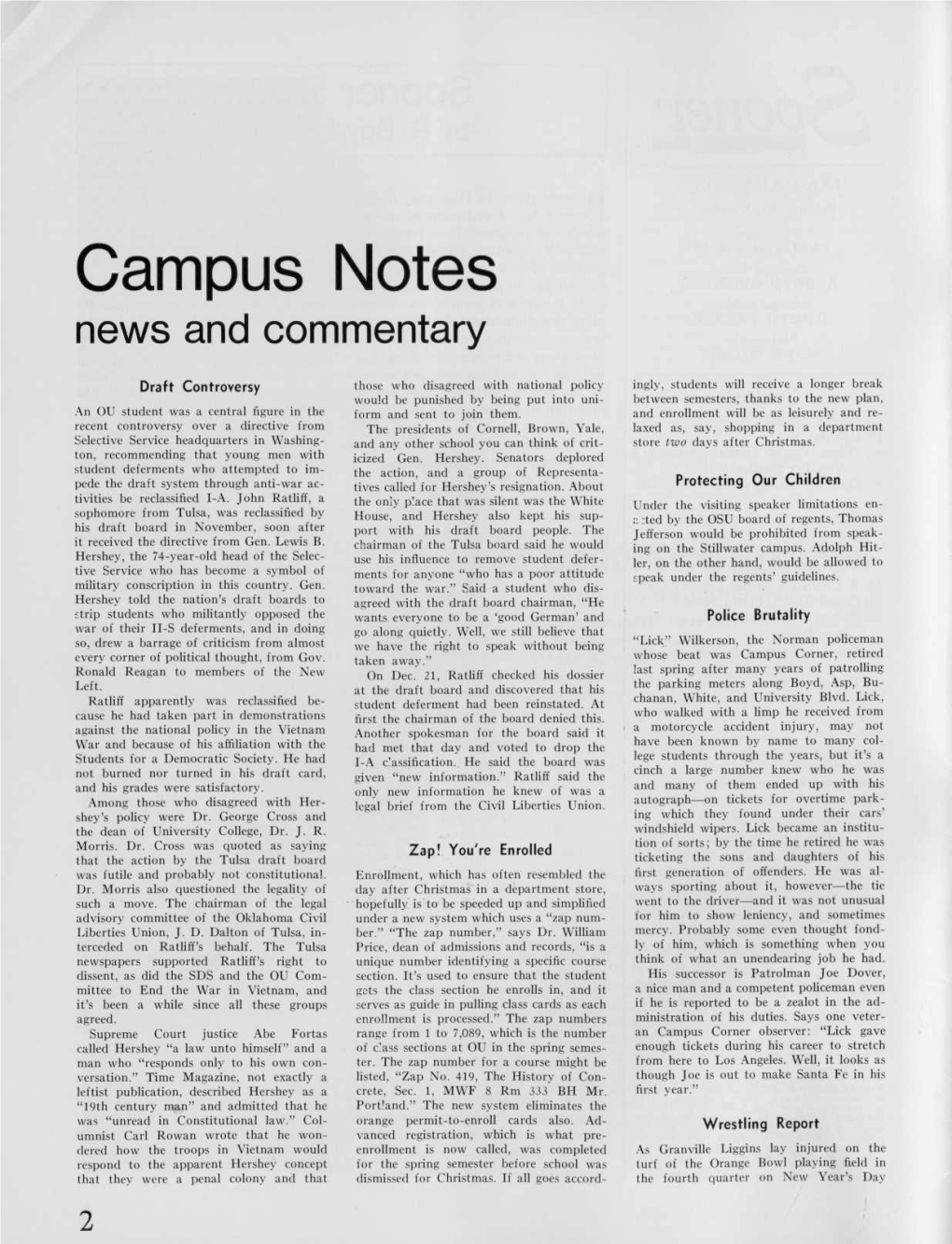 Campus Notes News and Commentary