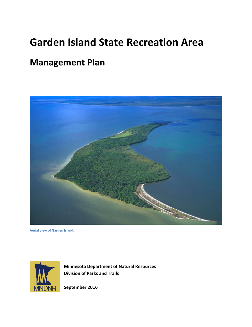 Garden Island State Recreation Area Management Plan
