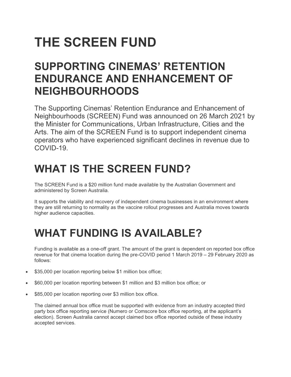 The Screen Fund