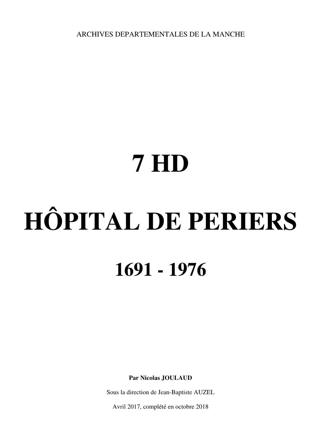 7 Hd Hôpital De Periers