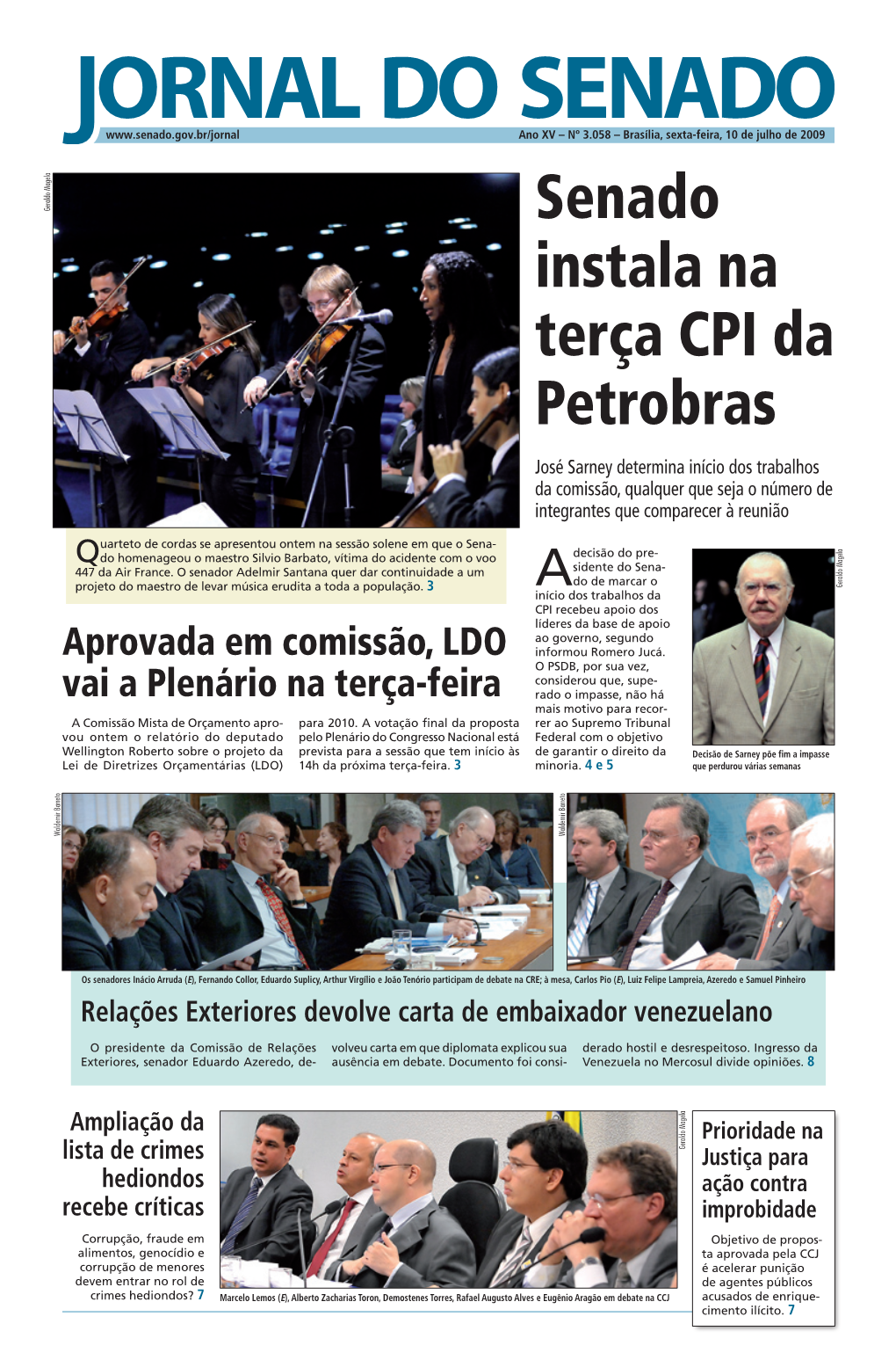 Senado Instala Na Terça CPI Da Petrobras José Sarney Determina Início Dos Trabalhos Da Comissão, Qualquer Que Seja O Número De Integrantes Que Comparecer À Reunião