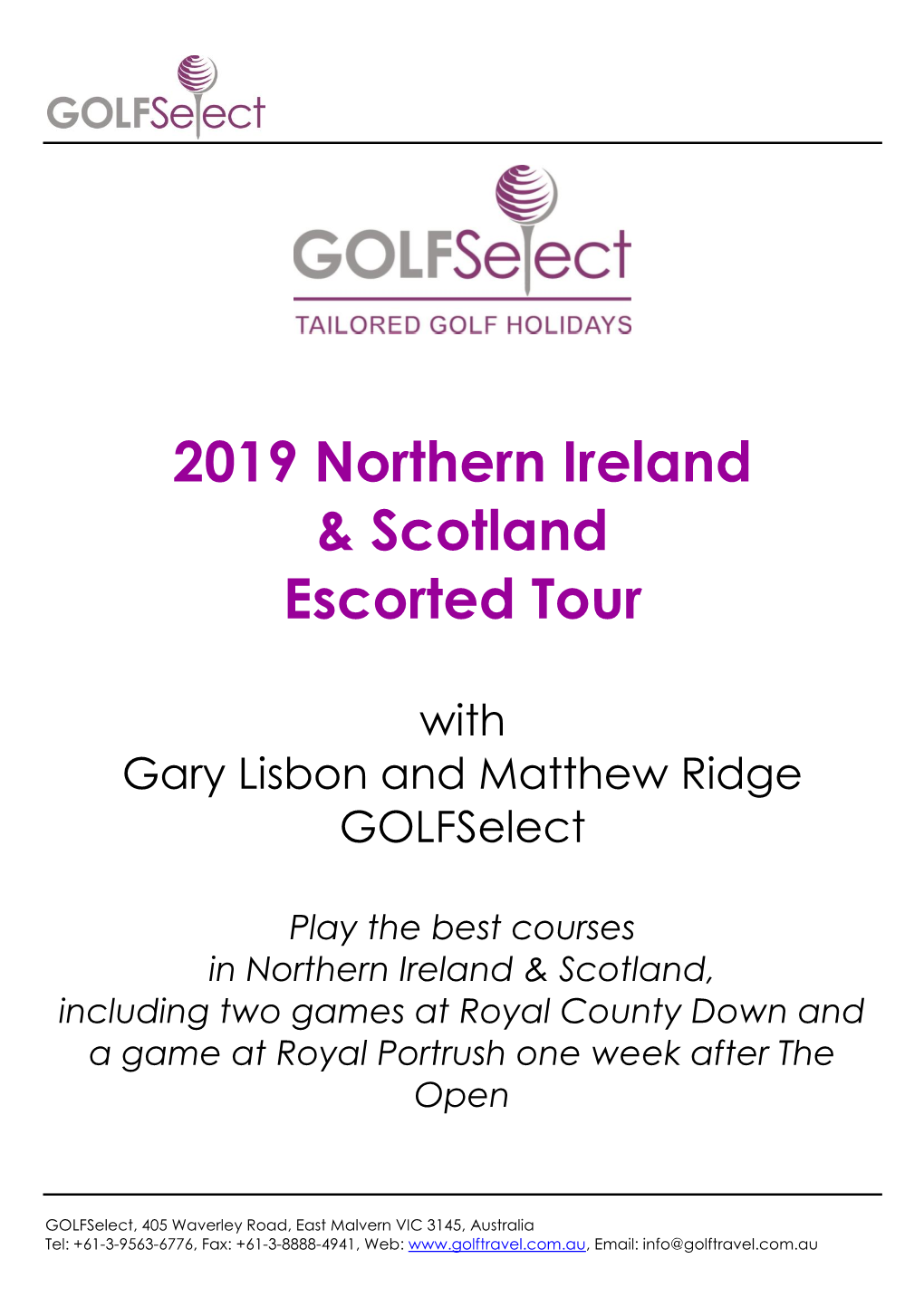2019 Northern Ireland & Scotland Escorted Tour