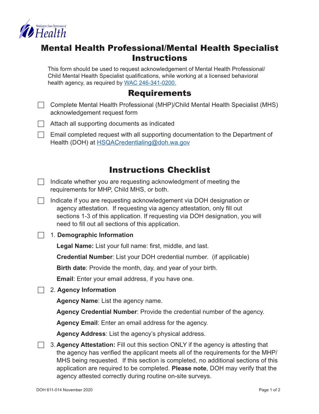 Mental Health Professional (MHP)