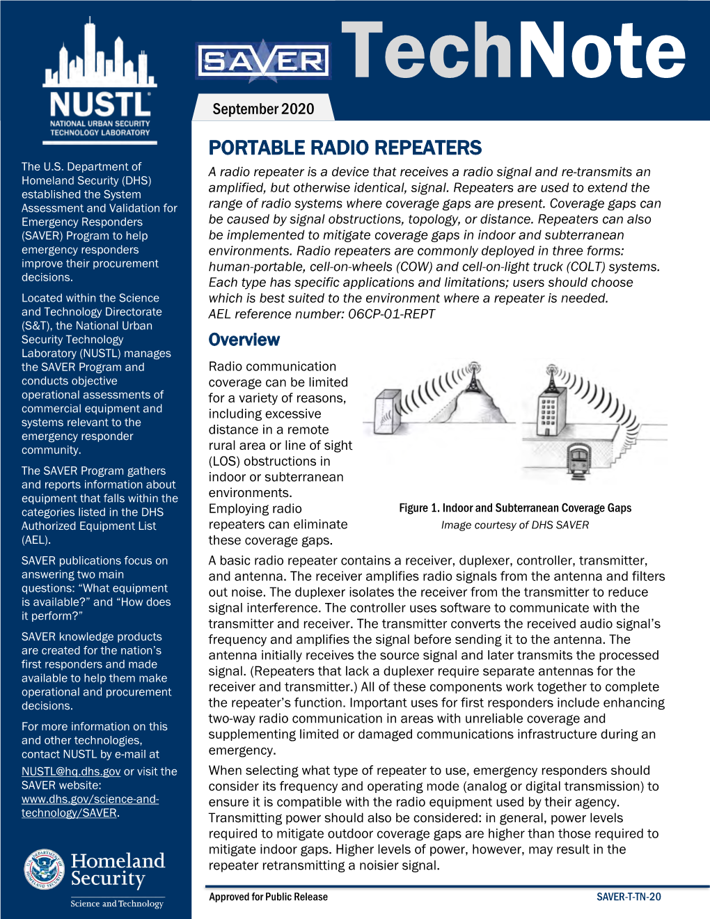 PORTABLE RADIO REPEATERS the U.S