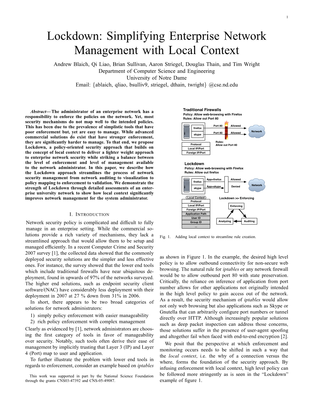 Lockdown: Simplifying Enterprise Network Management with Local