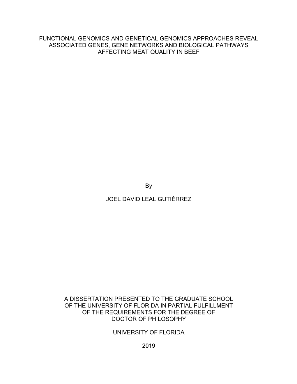 University of Florida Thesis Or Dissertation Formatting