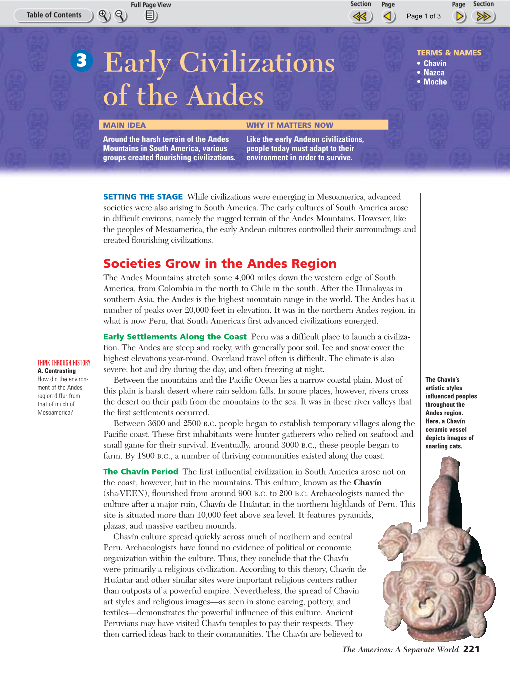 Early Civilizations of the Andes? 222 Chapter 9 221-223-0209S3 10/11/02 3:47 PM Page 223