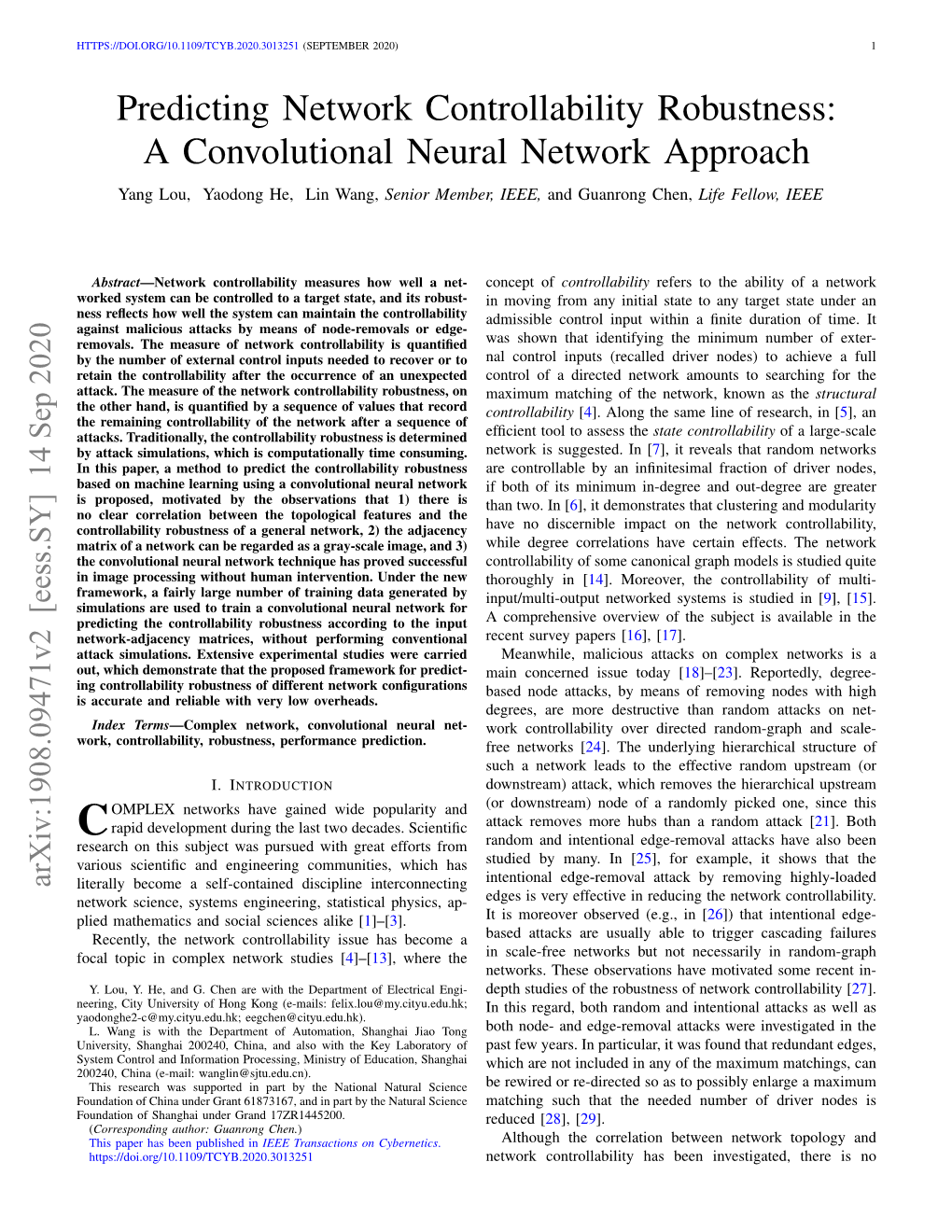 Predicting Network Controllability Robustness: a Convolutional