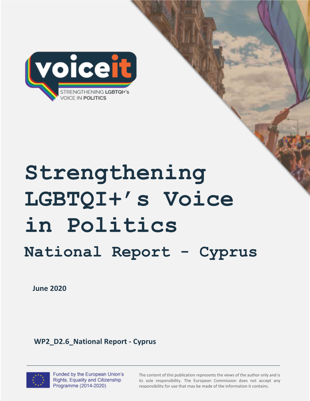 Strengthening LGBTQI+'S Voice in Politics