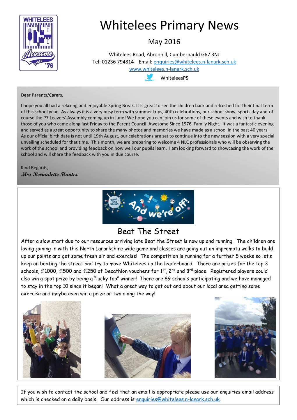 Whitelees Primary News May 2016