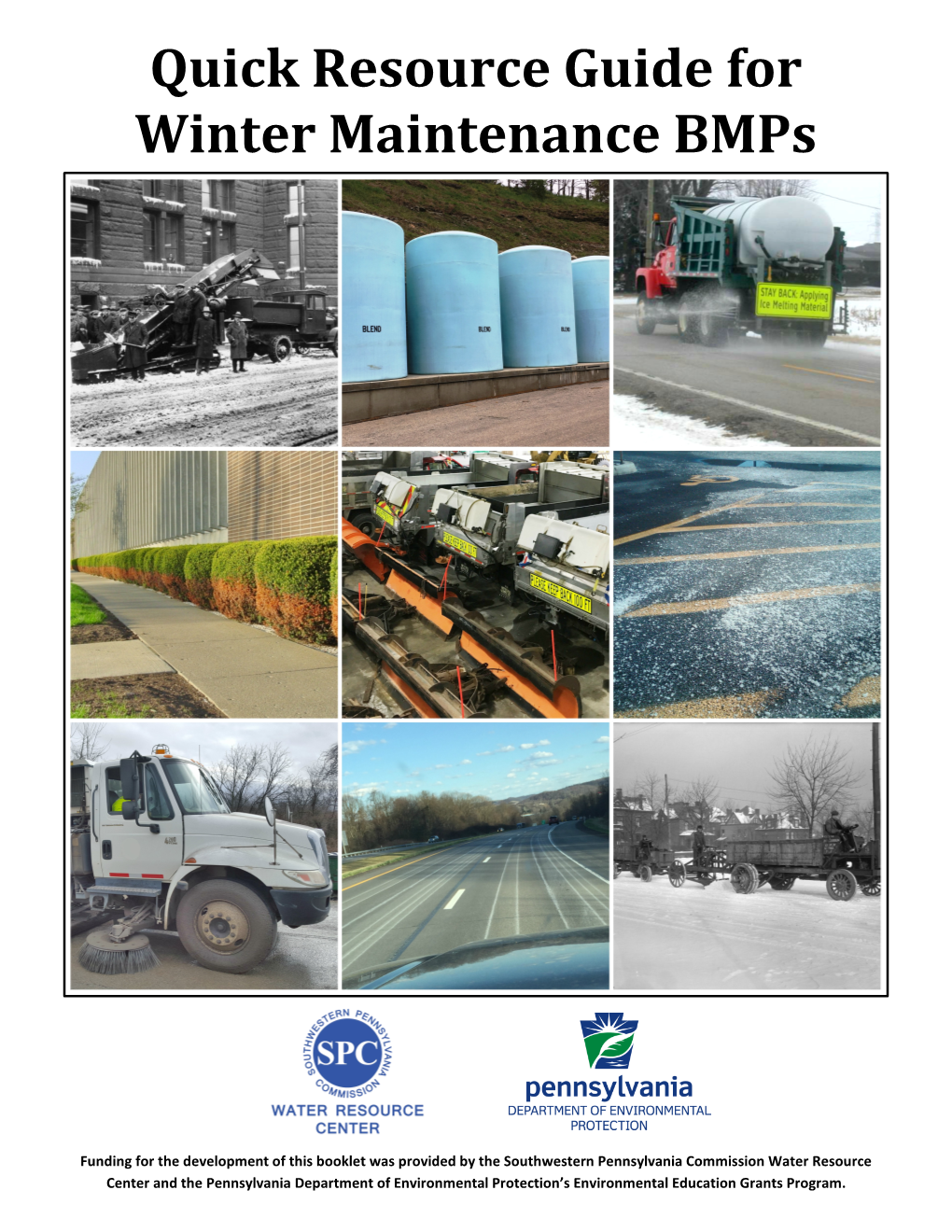 Quick Resource Guide for Winter Maintenance Bmps