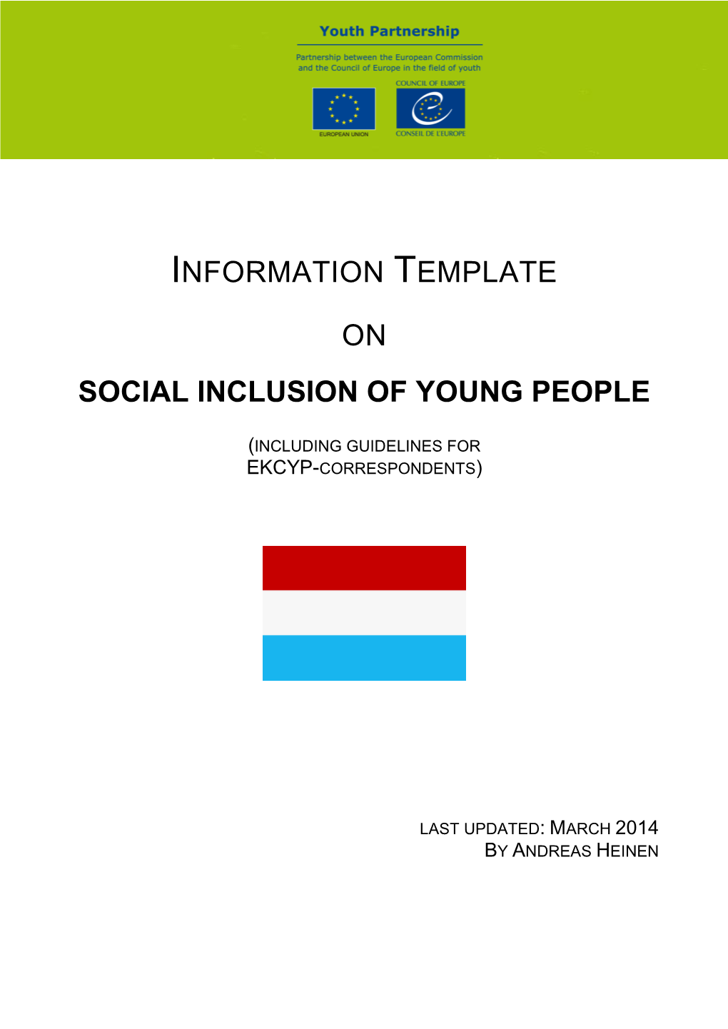 Social Inclusion of Young People