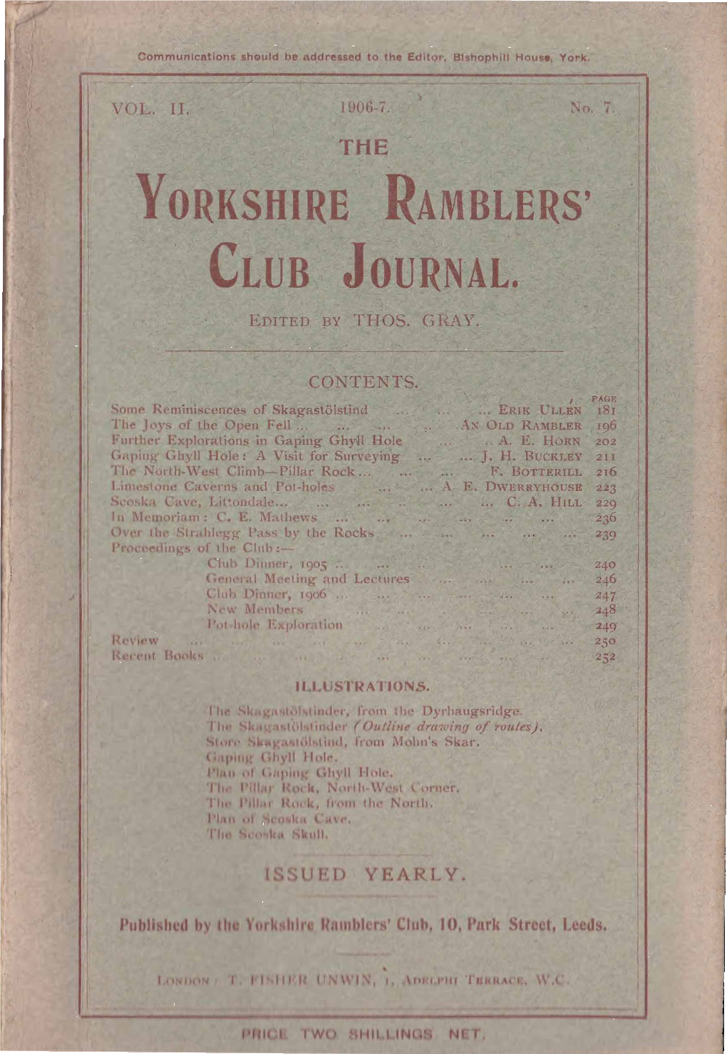 Vol 2 No 7 Yorkshire Ramblers' Club Journal