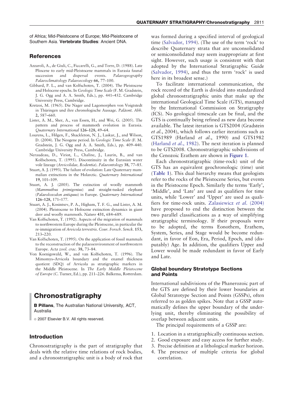 Chronostratigraphy 2811 of Africa; Mid-Pleistocene of Europe; Mid-Pleistocene of Was Formed During a Specified Interval of Geological Southern Asia