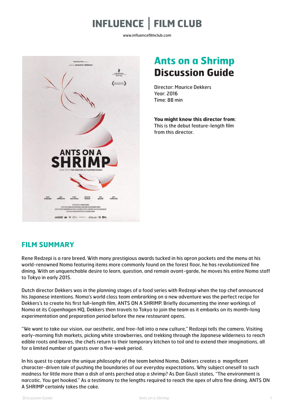 Ants on a Shrimp Discussion Guide