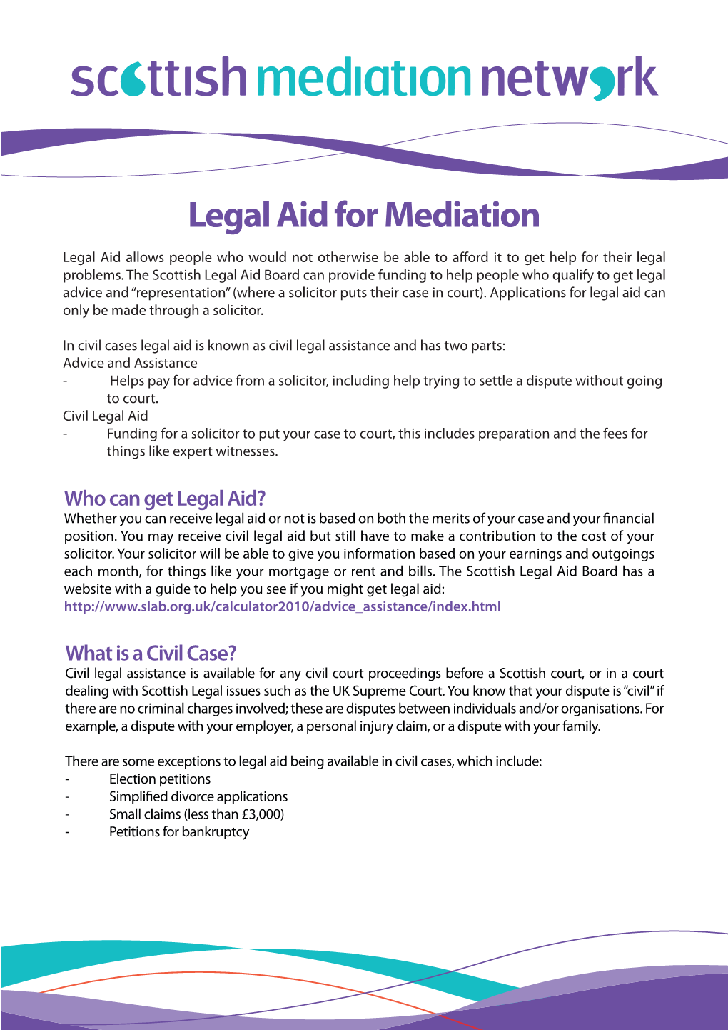 Legal Aid for Mediation