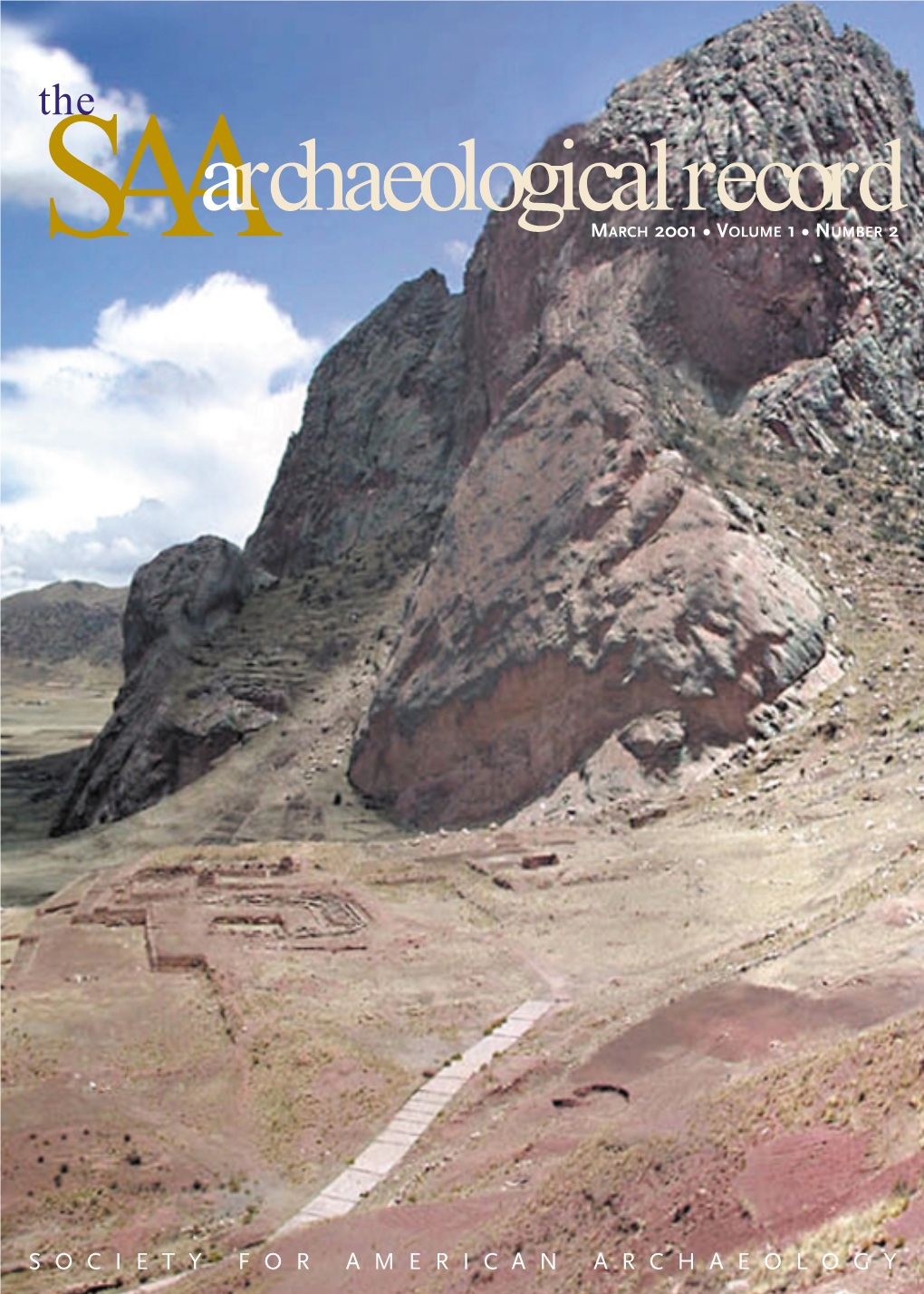 Saaarchaeologicalrecord the Magazine of the Society for American Archaeology Volume 1, No