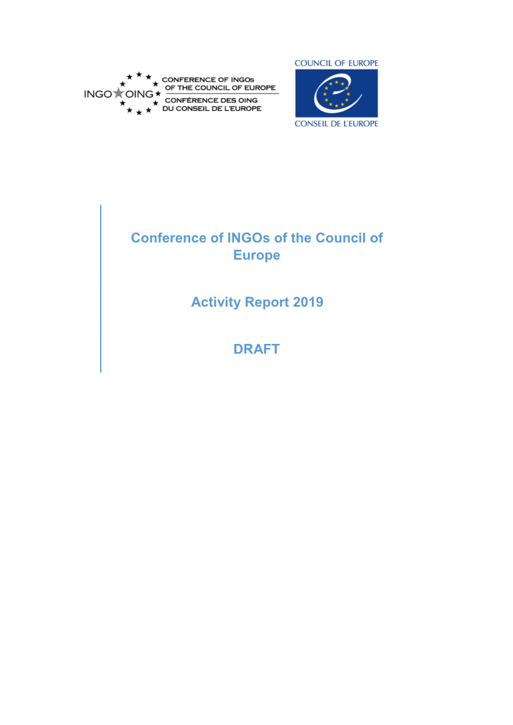 2019 Annual Activity Report of the Conference of Ingos