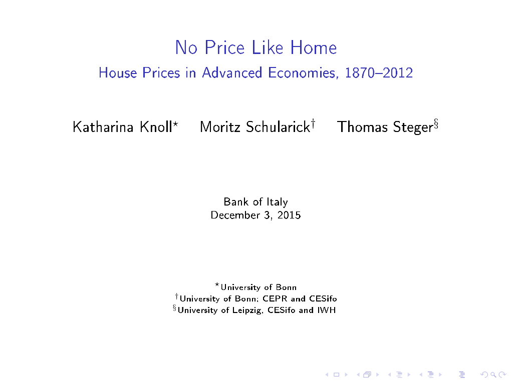 House Prices in Advanced Economies, 1870–2012