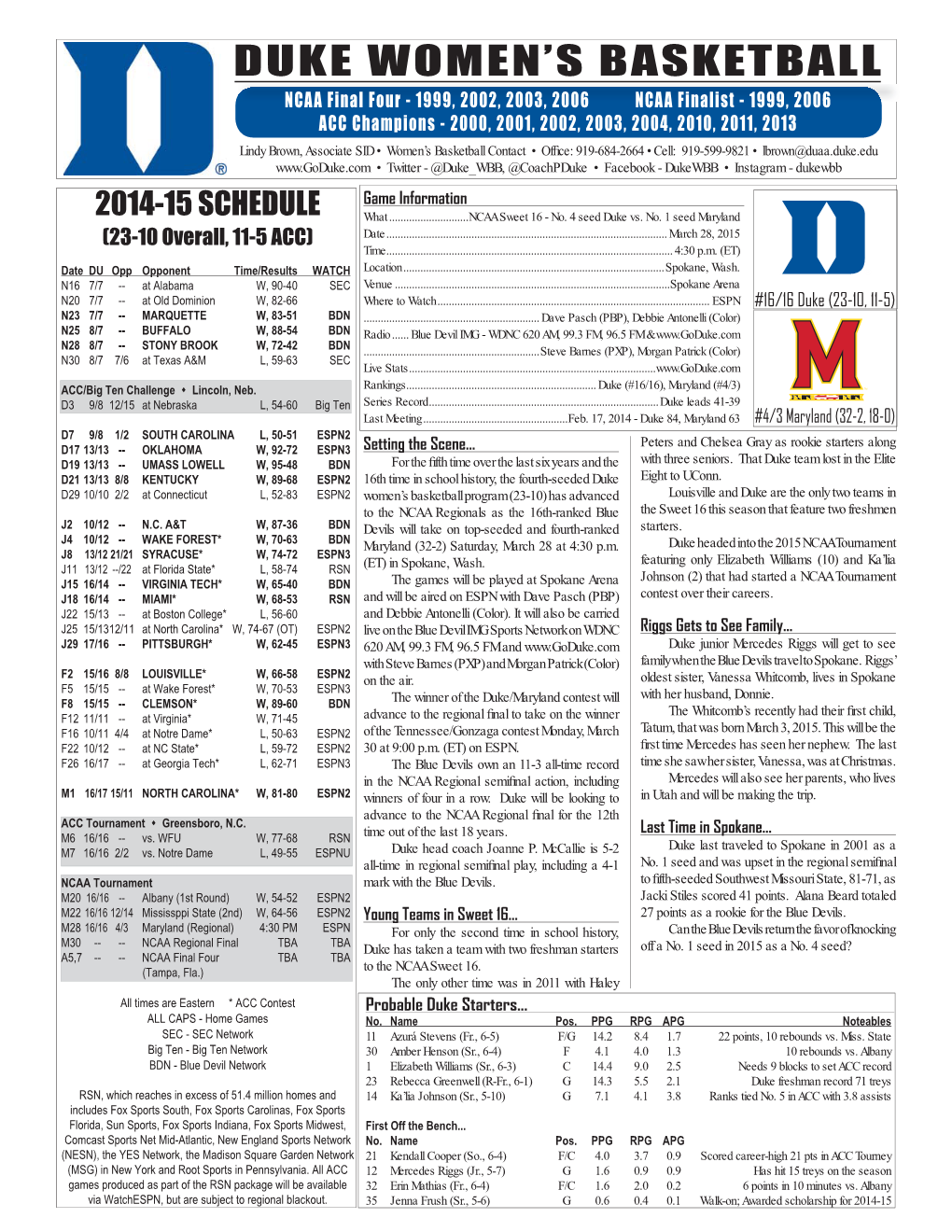2014-15 WBB Game Notes