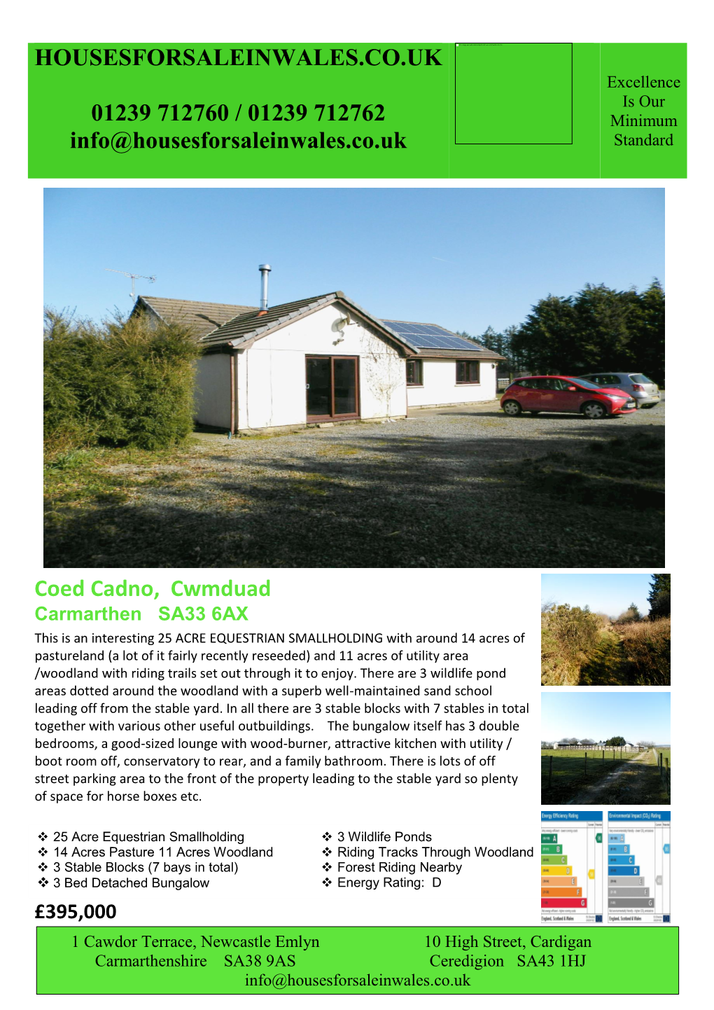 Coed Cadno, Cwmduad Carmarthen SA33 6AX £395000