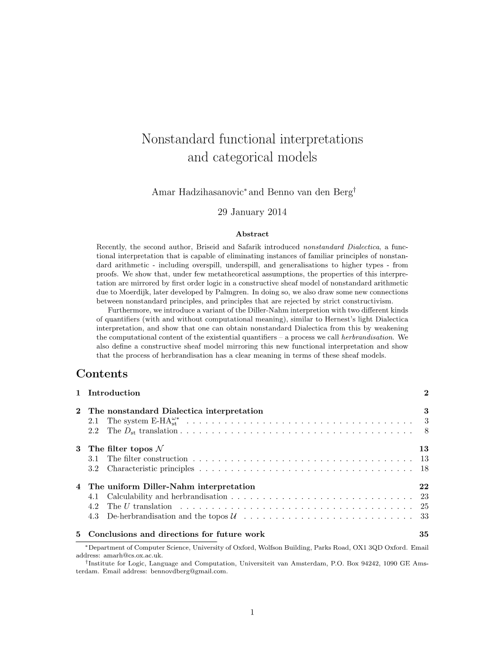 Nonstandard Functional Interpretations and Categorical Models