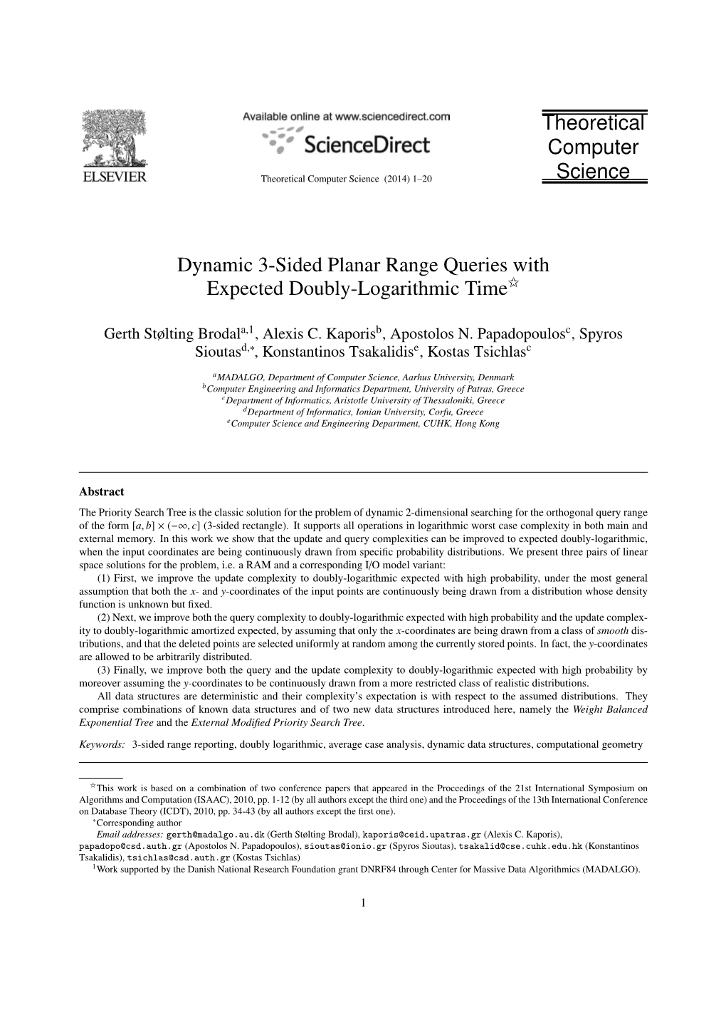 Dynamic 3-Sided Planar Range Queries with Expected Doubly-Logarithmic Time$