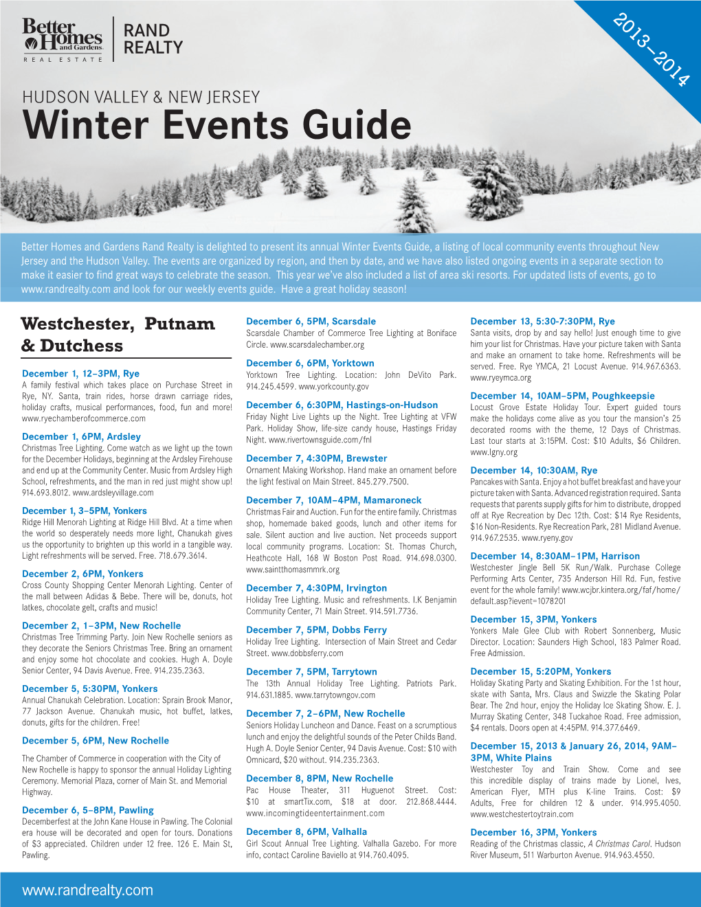 Winter Events Guide