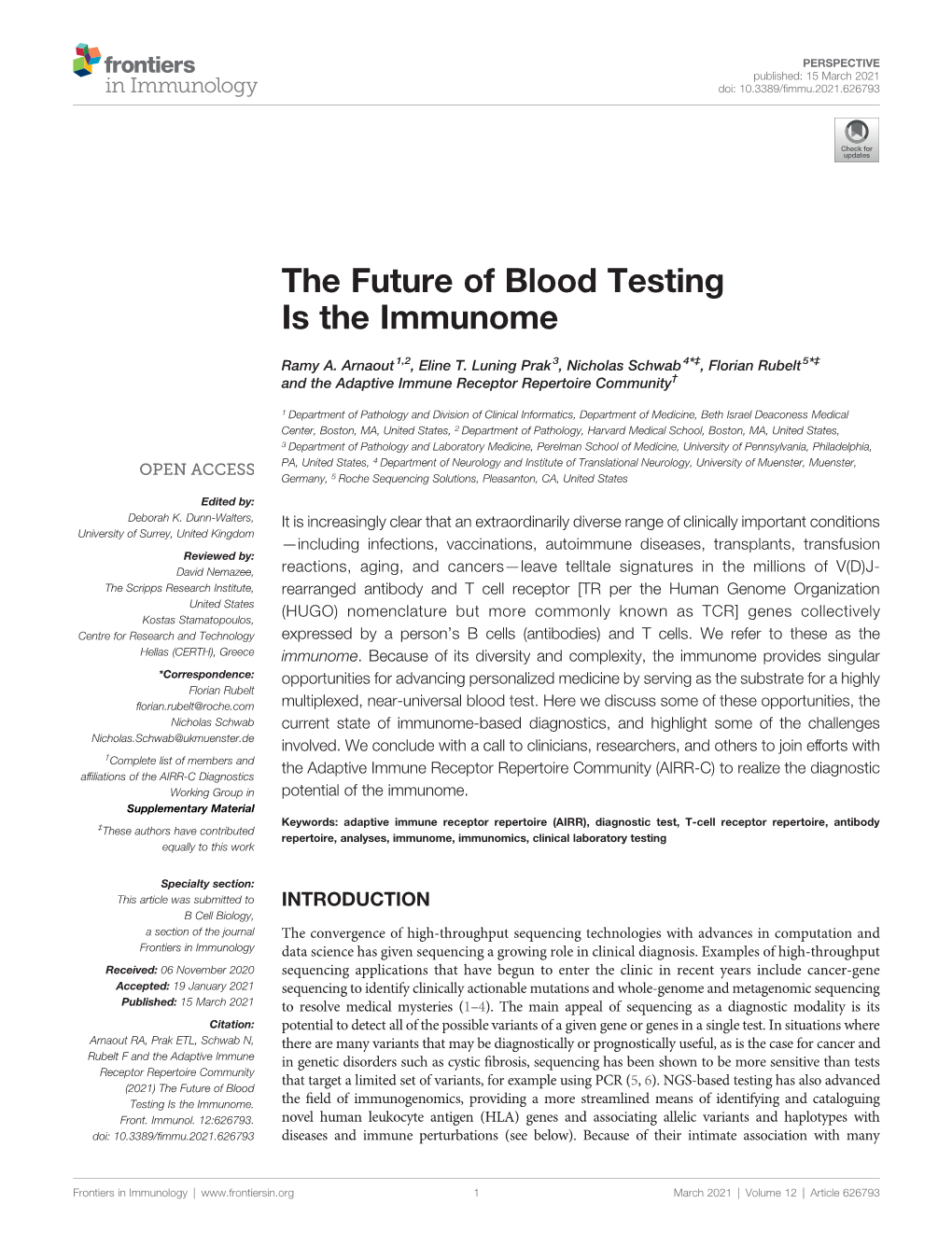 The Future of Blood Testing Is the Immunome