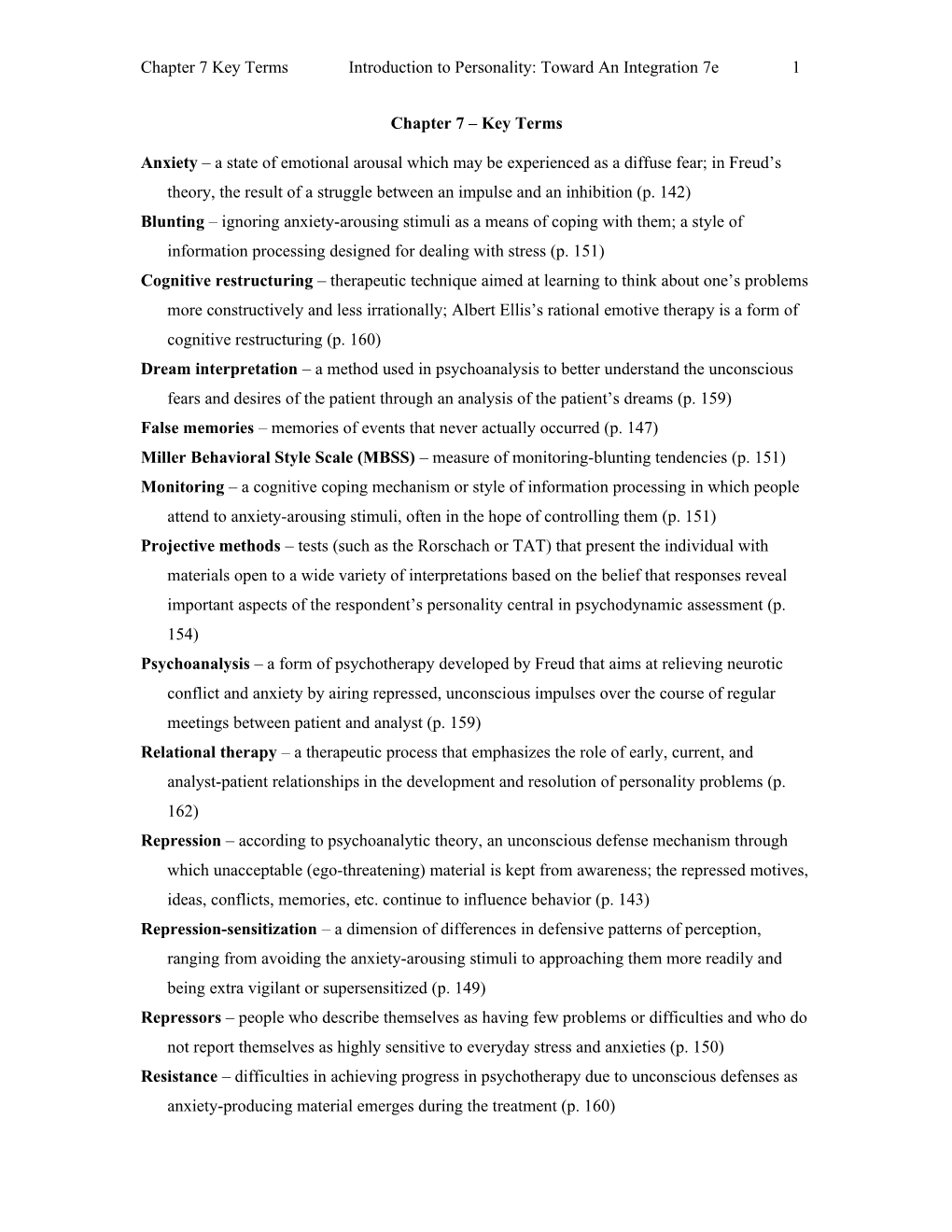 Chapter 7 Key Terms