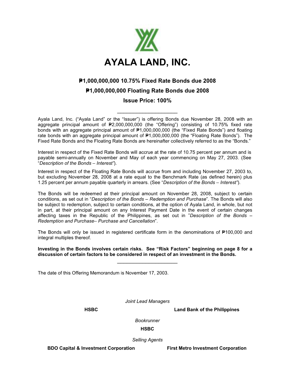 Ayala Land, Inc