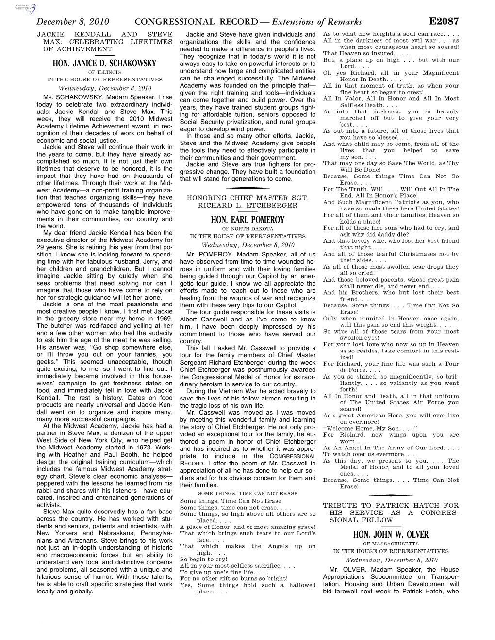 CONGRESSIONAL RECORD— Extensions Of