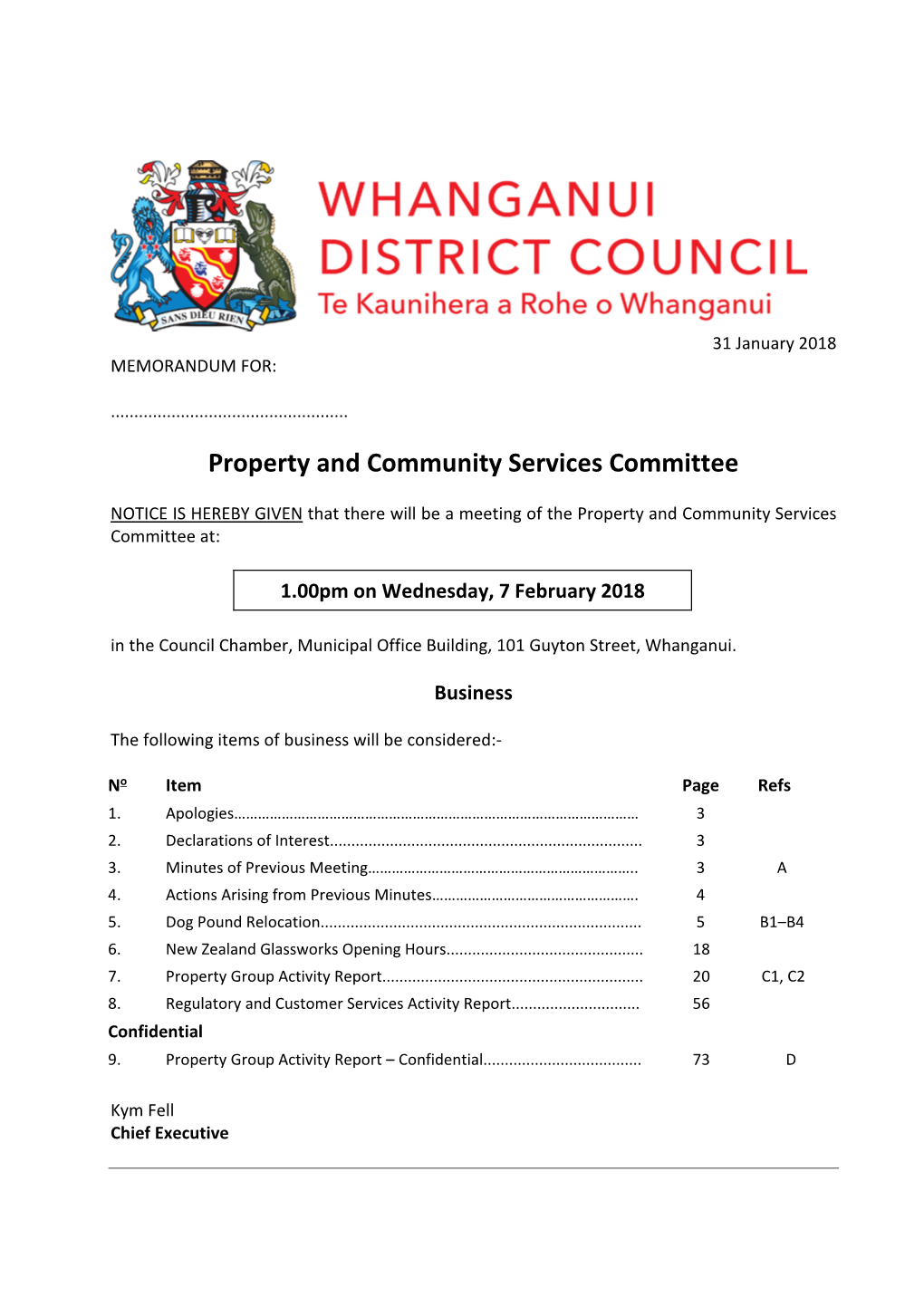 Property and Community Services Committee