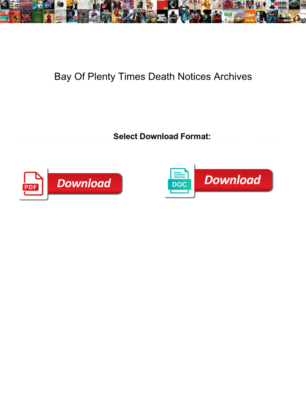 Bay of Plenty Times Death Notices Archives