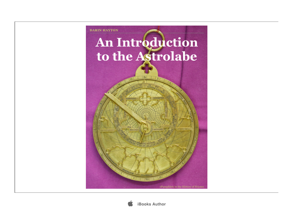 An Introduction to the Astrolabe