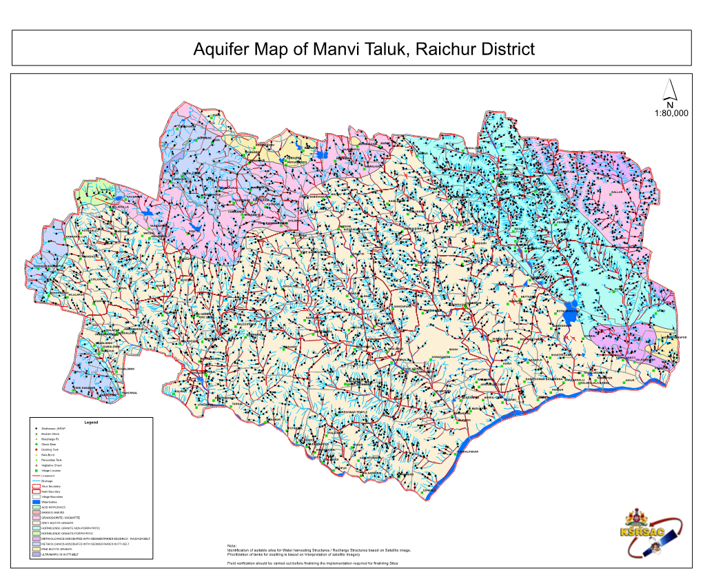 Aquifer Map of Manvi Taluk, Raichur District