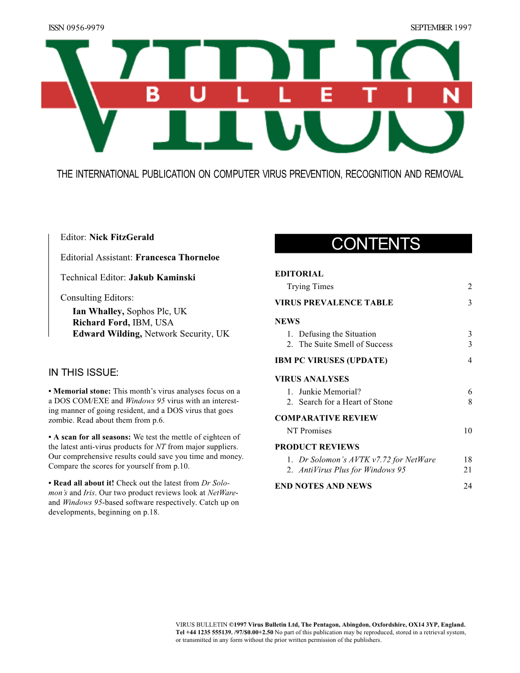 Virus Bulletin, September 1997