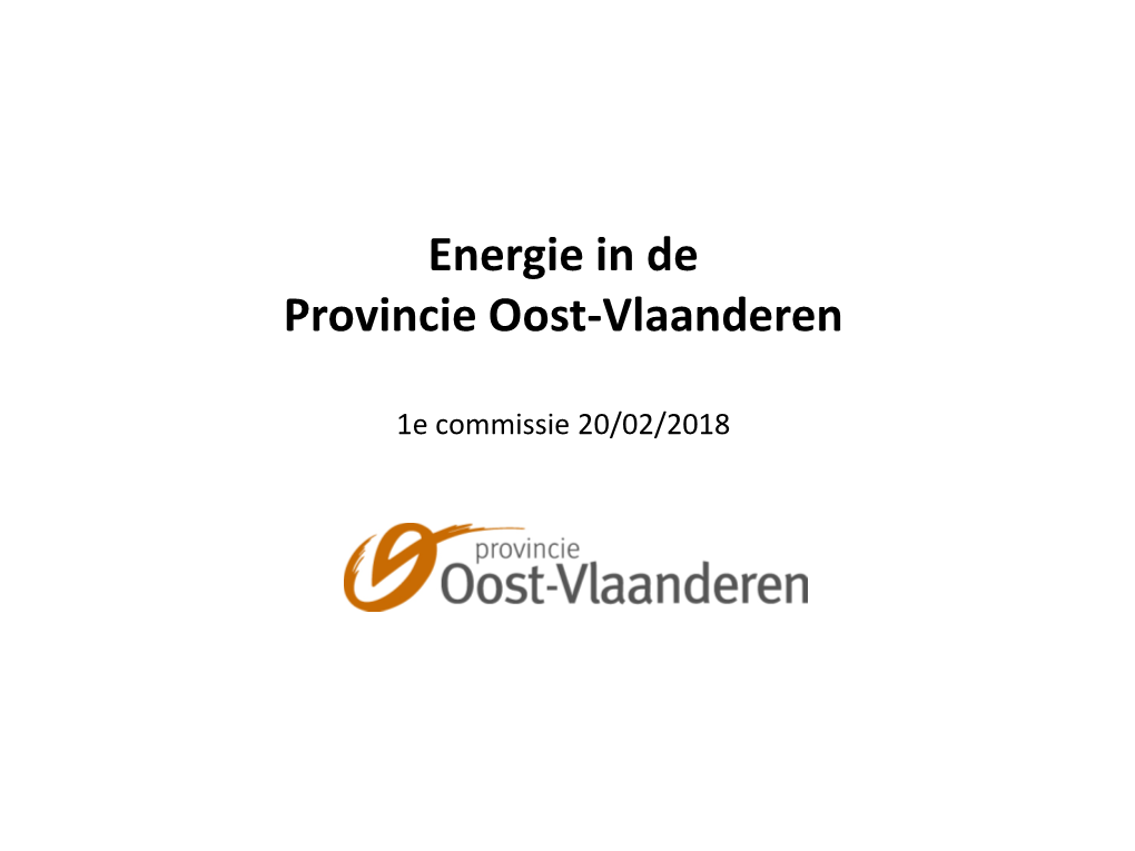 Energie in De Provincie Oost-Vlaanderen