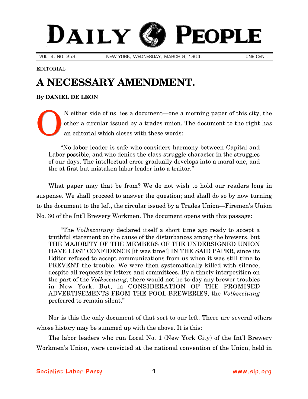 A Necessary Amendment