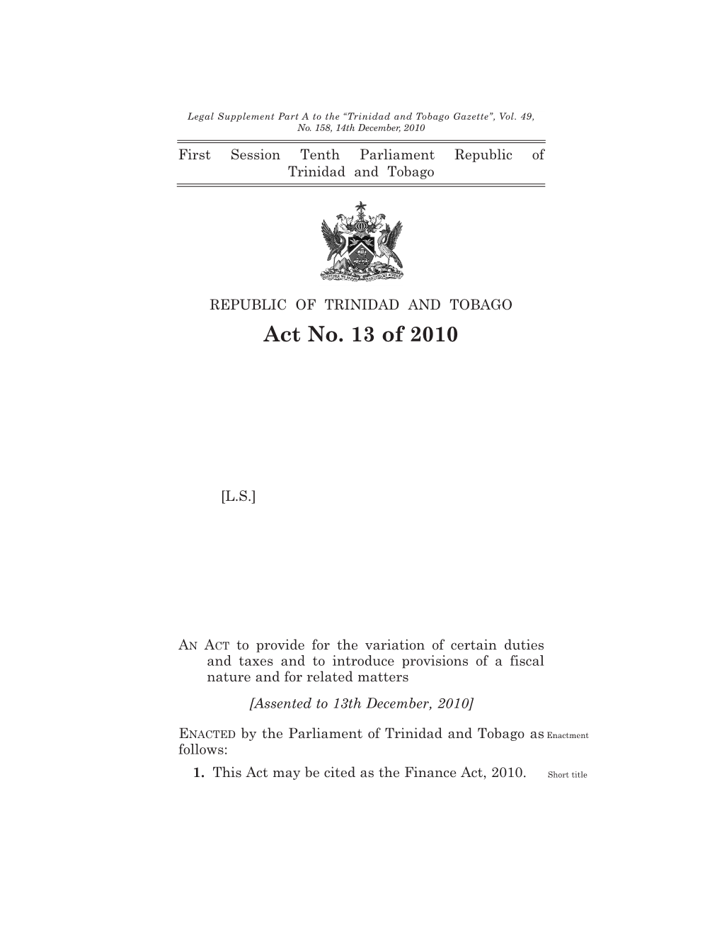 The Finance Act, 2010