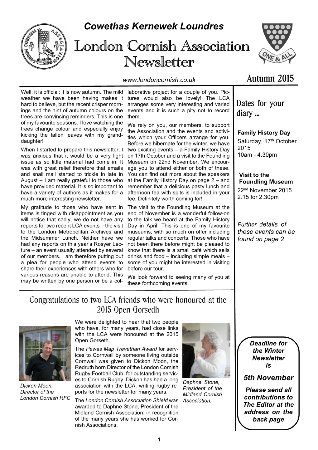 London Cornish Newsletter