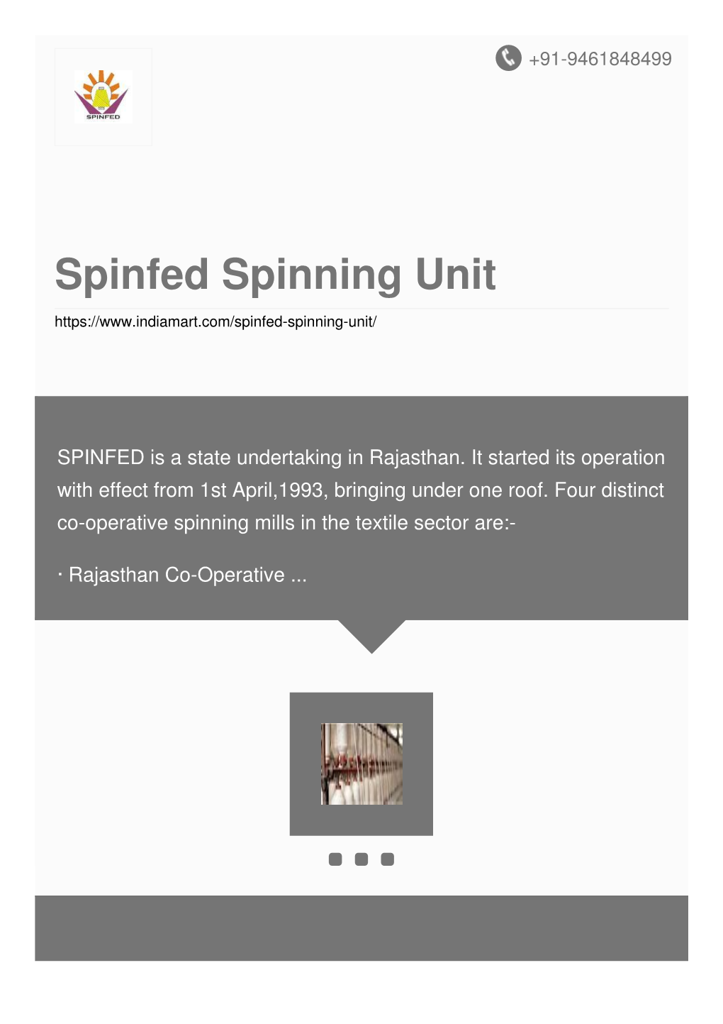 Spinfed Spinning Unit