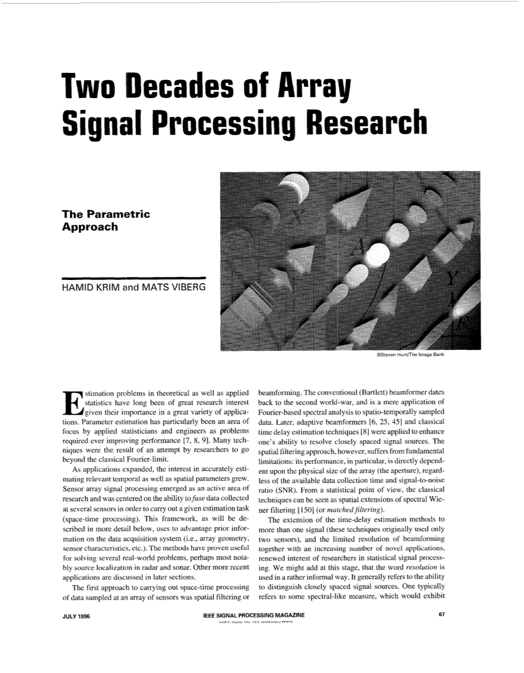 Two Decades of Array Signal Processing Research
