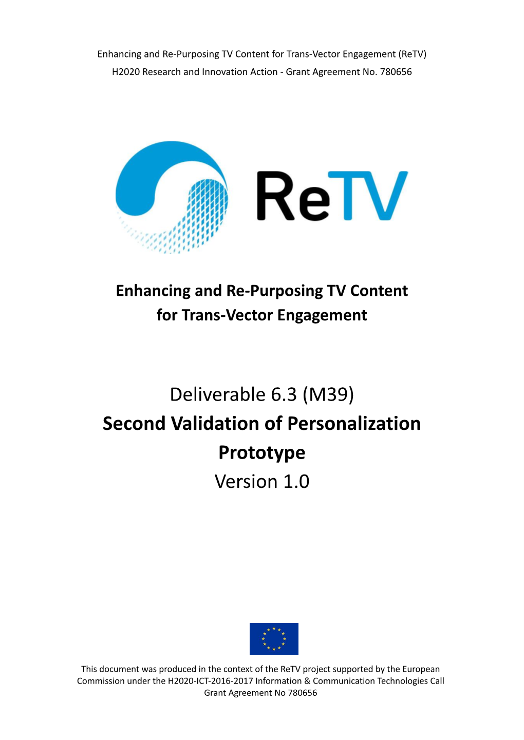Second Validation of Personalization Prototype Version 1.0