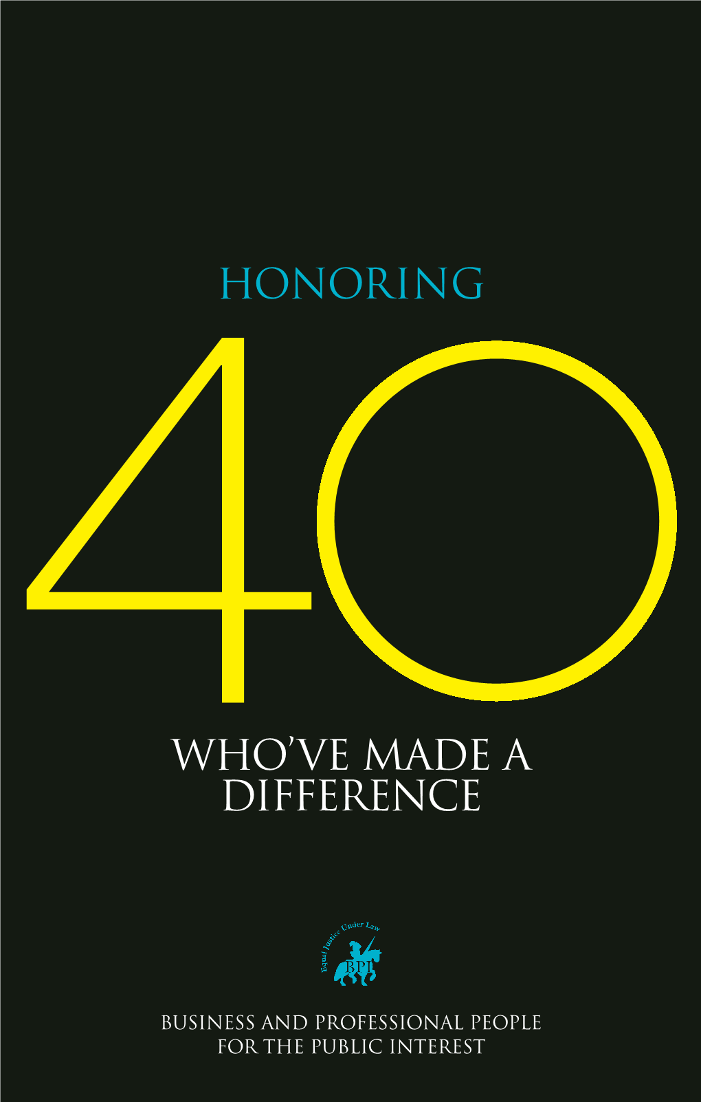 Honoring Who've Made a Difference