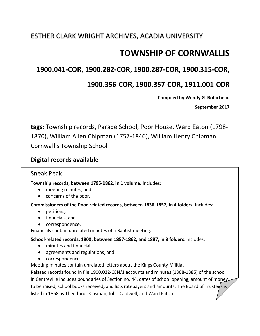 Township of Cornwallis