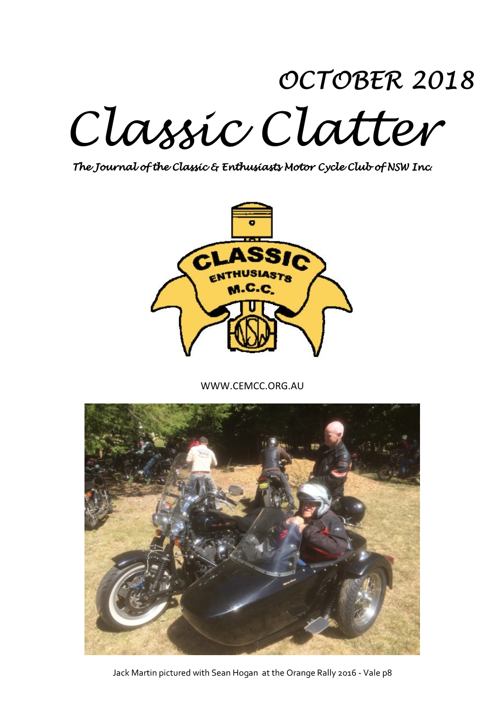 Classic Clatter the Journal of the Classic & Enthusiasts Motor Cycle Club of NSW Inc