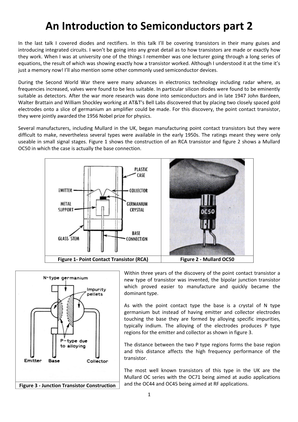 An Introduction to Semiconductors Part 2