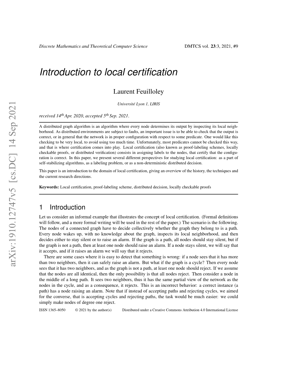 Introduction to Local Certification