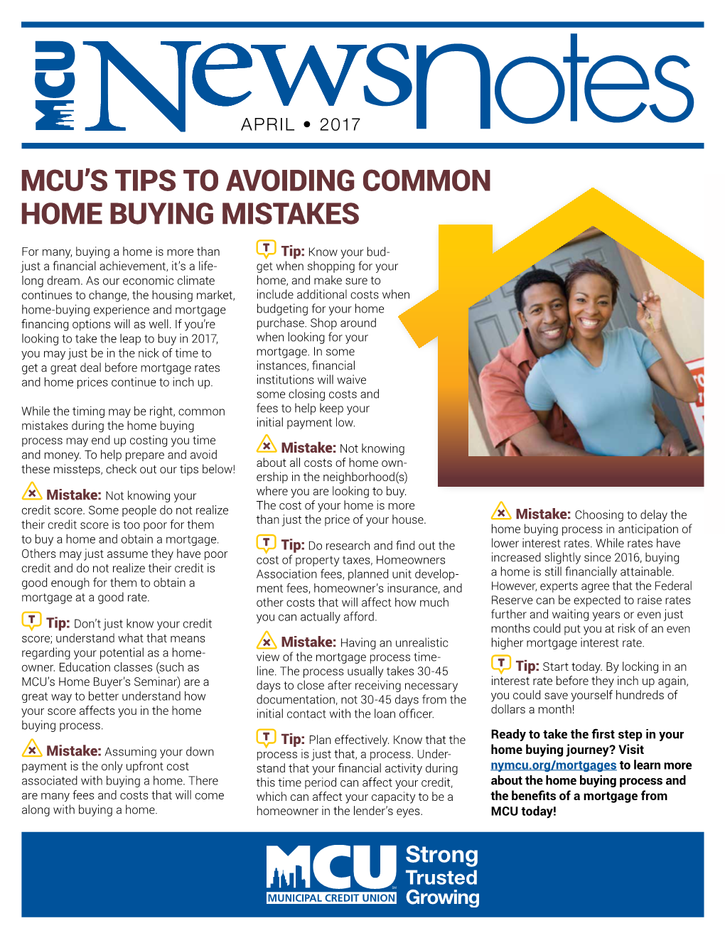 Mcu's Tips to Avoiding Common Home Buying Mistakes
